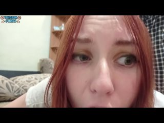 rigidly fucked red-haired beauty in a narrow slit