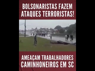 bolsonaristas attack trucks