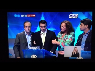 flavio bolsonaro having a crvg during debate