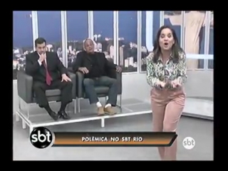 colonel paulo c sar and presenter isabele benito discuss at sbt rio