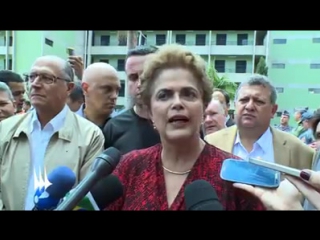 dilma talks about the protest on march 13